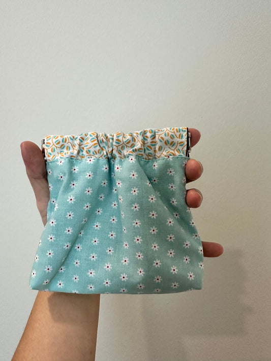 Fabric squeeze pouch- Teal