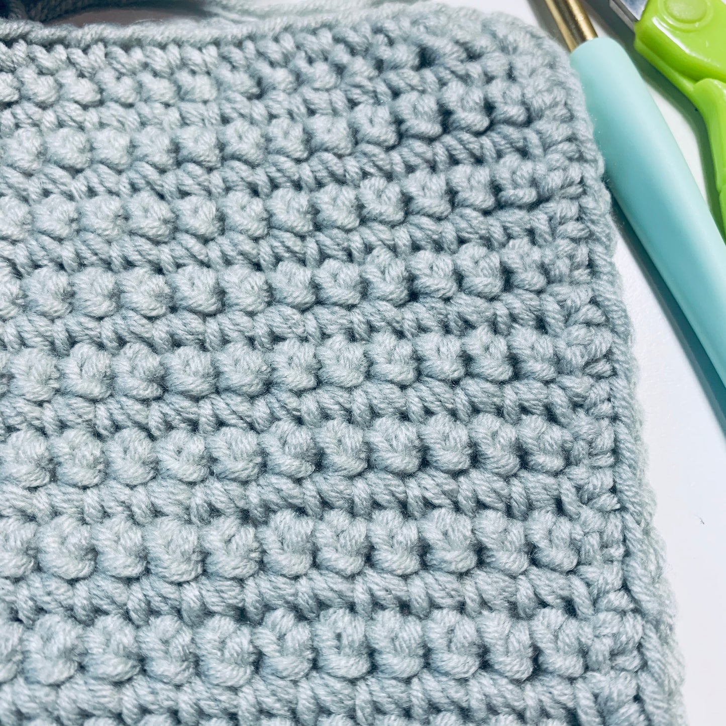 single crochet stitch with cotton yarns